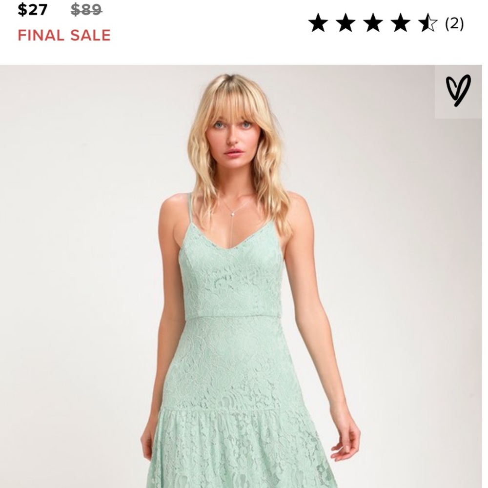 FINELY LIGHT SAGE GREEN LACE TIERED MAXI DRESS